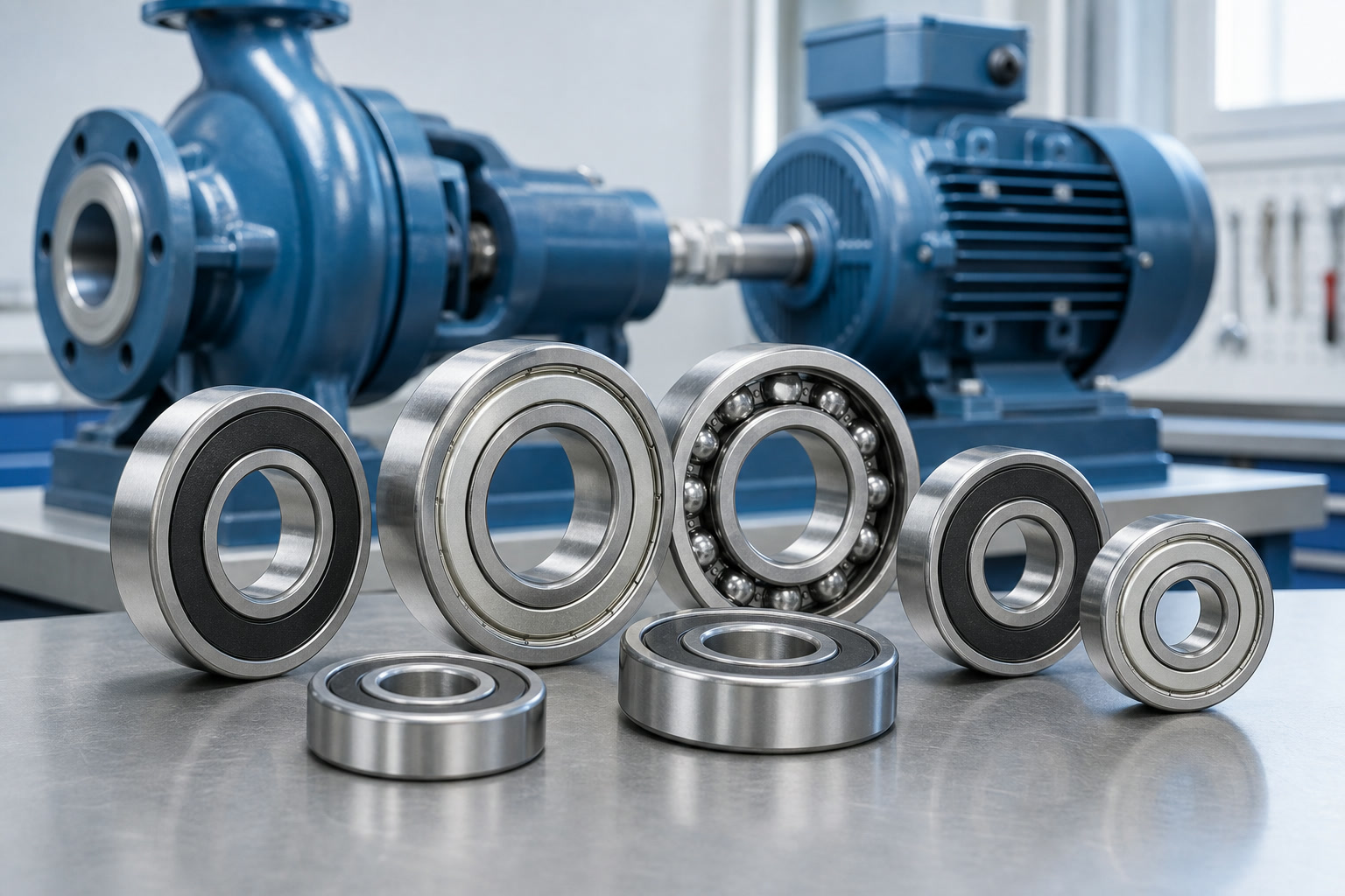 Motor & Pump Bearings product range and application